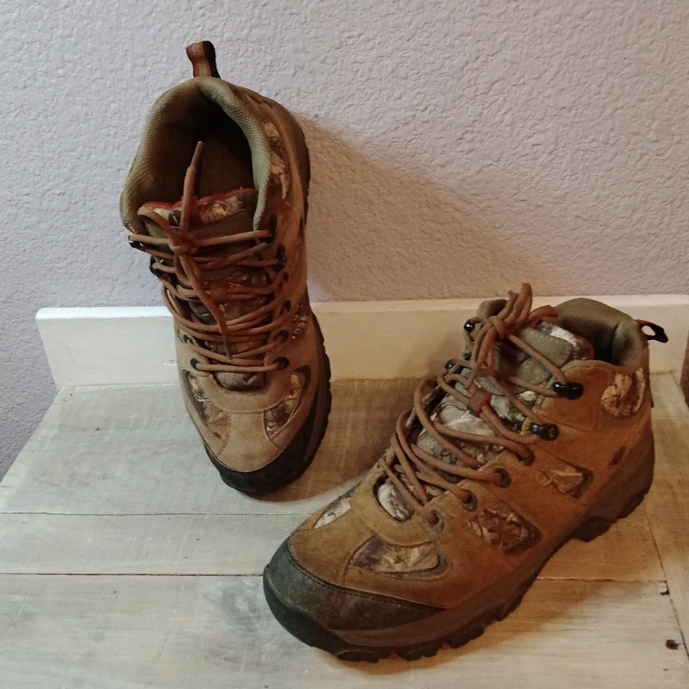 Coleman Brown w/ Camo Excursion Kicker Trail Hiking Boots Sz 10.5 men's